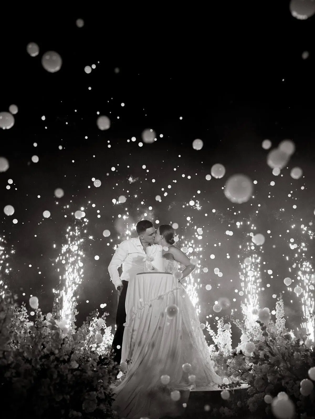 Clouds of bubbles at a Vancouver celebration