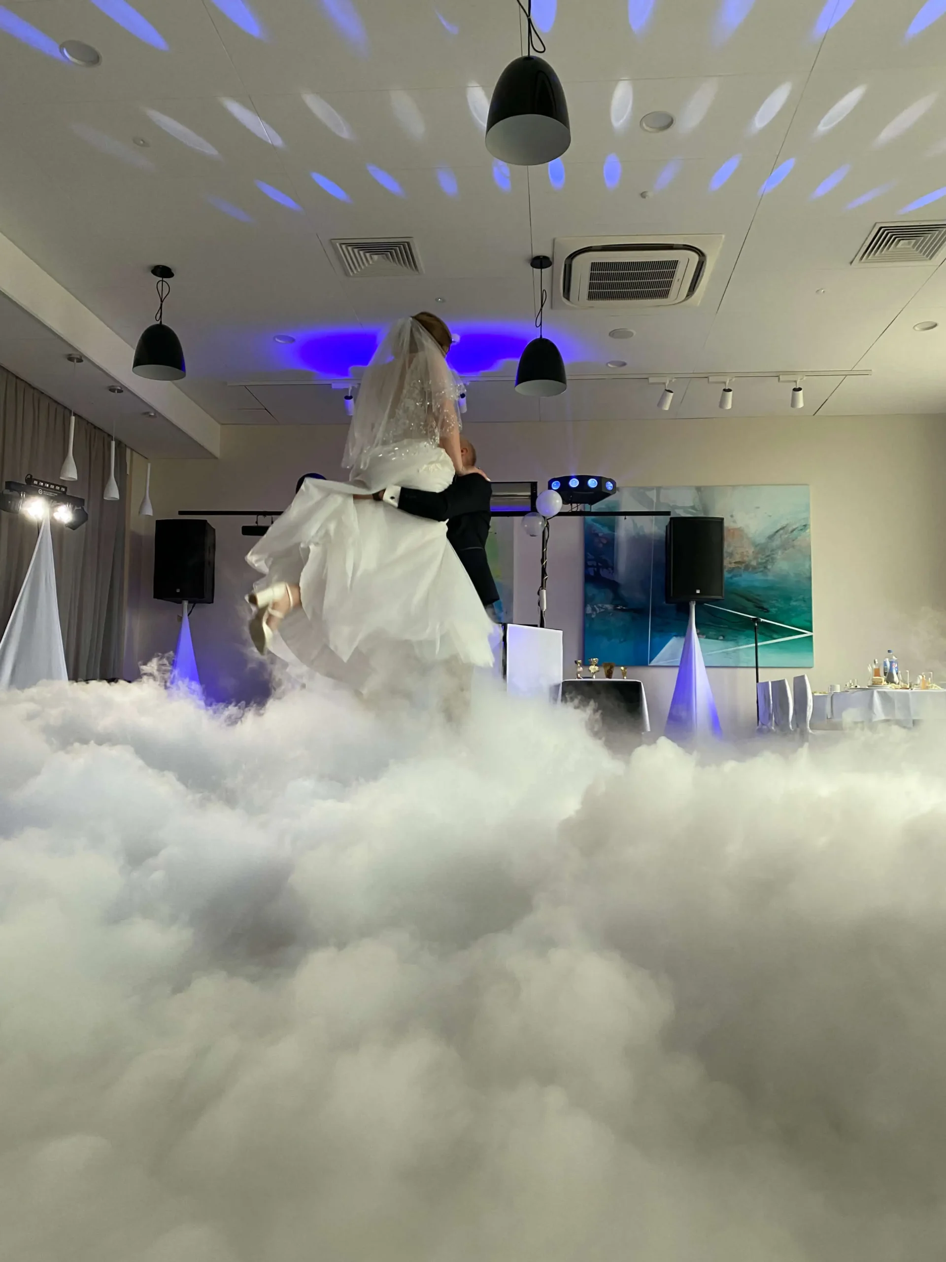 Low fog surrounding a Polar Bear performer